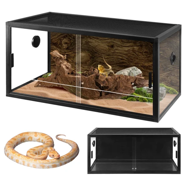 Long Tank Reptile Front Opening Terrarium