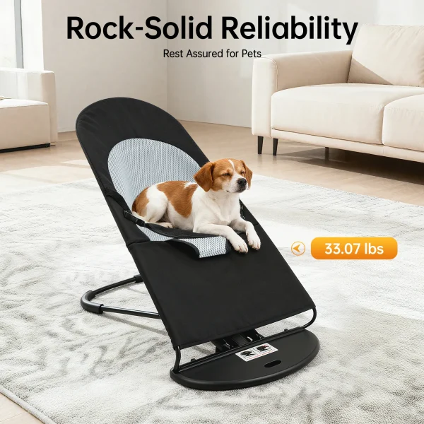 Foldable Pet Rocking Bed Adjustable Height