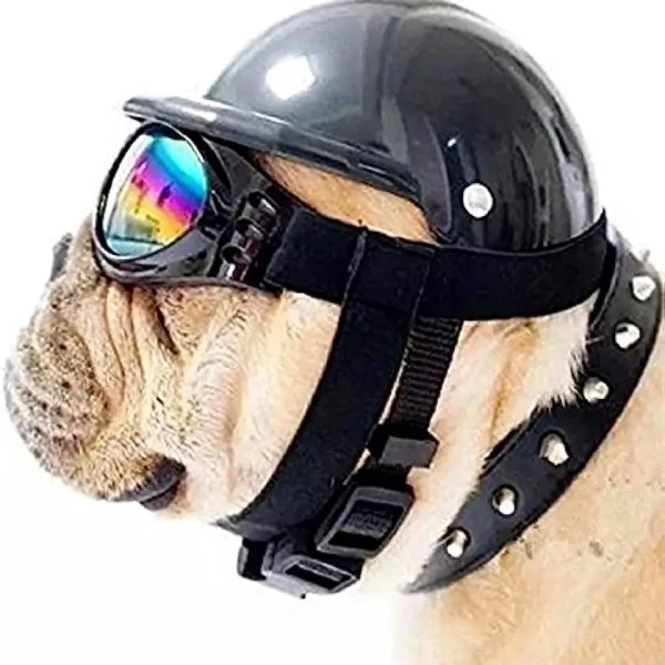 ATUBAN Pet Helmet Goggles Set